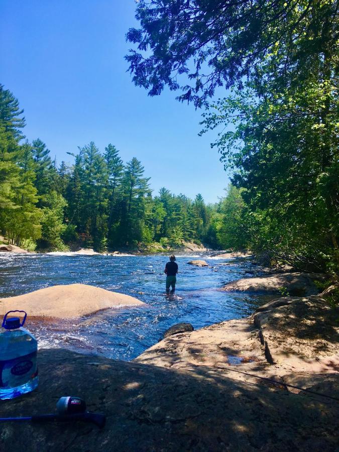 Chalet En Bois Rond Mauricie بلدية سان ألكسيس دي مونت المظهر الخارجي الصورة